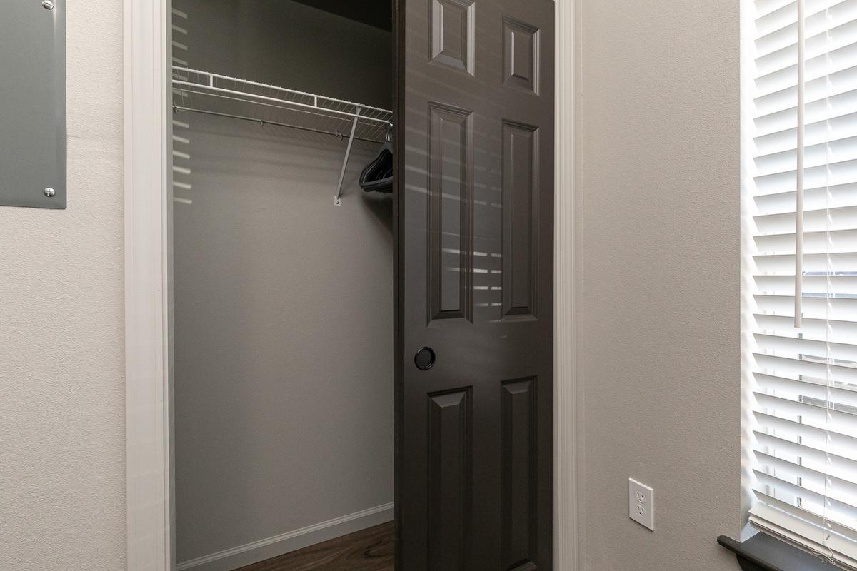 Furnished studio, green scheme: Closet